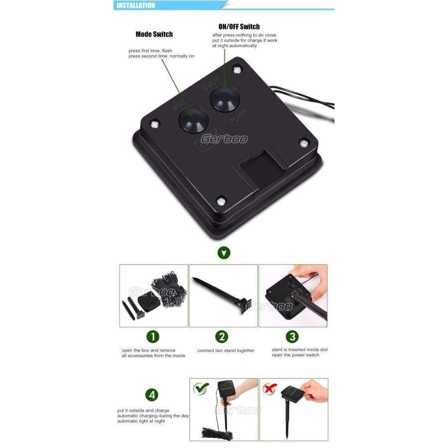 Solar Lamps 20Leds Ball Waterproof Colorful Fairy Outdoor Solar Light Garden Christmas Party Decoration String Lights