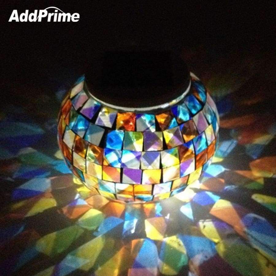 Planet Gates Solar LED Garden Light Mosaic Glass Ball Garden Lawn Lights Outdoor Waterproof Color Changing Lawn Lamp Yard Garden Decor Light