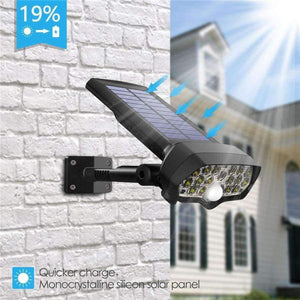 Planet Gates Solar Lights Outdoor 17 LEDs Safety & Security Solar Powered Motion Sensor Light with Muti-Angle Adjustable, Wireless Waterproof