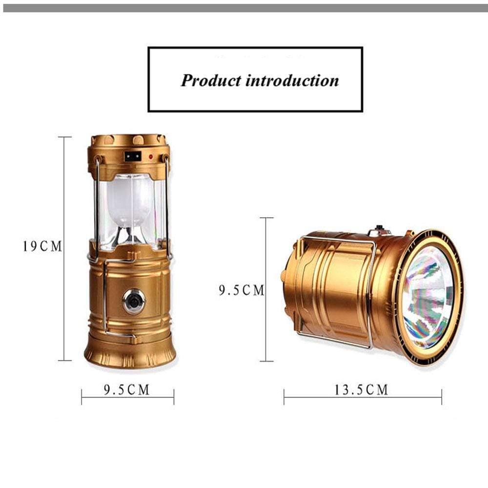 Planet Gates Solar Powered Collapsible Flashlights Outdoor SOS Camping equipment Travel Multifunction LED Portable light