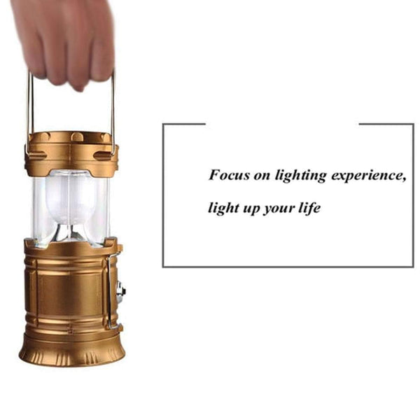 Planet Gates Solar Powered Collapsible Flashlights Outdoor SOS Camping equipment Travel Multifunction LED Portable light