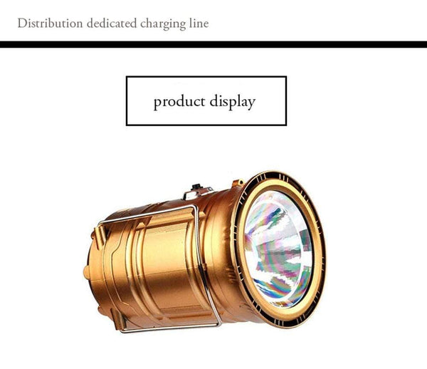 Planet Gates Solar Powered Collapsible Flashlights Outdoor SOS Camping equipment Travel Multifunction LED Portable light