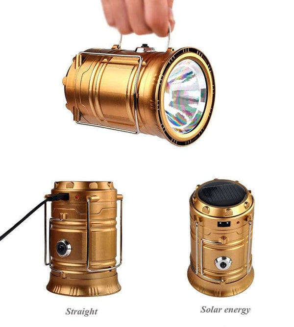 Planet Gates Solar Powered Collapsible Flashlights Outdoor SOS Camping equipment Travel Multifunction LED Portable light