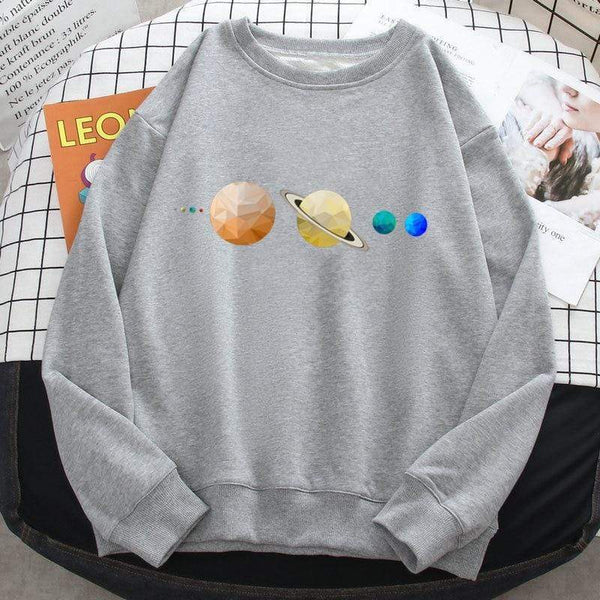 Planet Gates Solar System Planets Colour Mens Sweatshirt O-neck Hip Hop Hoodie Leisure Polyester Clothing  Autumn Moletom Masculino