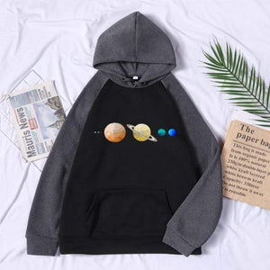 Planet Gates Solar System Planets Colour Mens Sweatshirt O-neck Hip Hop Hoodie Leisure Polyester Clothing  Autumn Moletom Masculino
