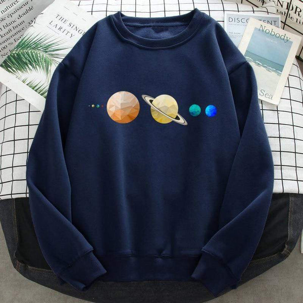 Planet Gates Solar System Planets Colour Mens Sweatshirt O-neck Hip Hop Hoodie Leisure Polyester Clothing  Autumn Moletom Masculino