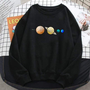Planet Gates Solar System Planets Colour Mens Sweatshirt O-neck Hip Hop Hoodie Leisure Polyester Clothing  Autumn Moletom Masculino