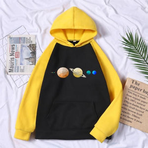 Planet Gates Solar System Planets Colour Mens Sweatshirt O-neck Hip Hop Hoodie Leisure Polyester Clothing  Autumn Moletom Masculino