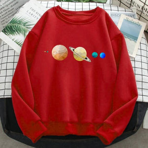 Planet Gates Solar System Planets Colour Mens Sweatshirt O-neck Hip Hop Hoodie Leisure Polyester Clothing  Autumn Moletom Masculino