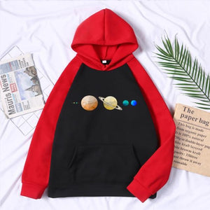 Planet Gates Solar System Planets Colour Mens Sweatshirt O-neck Hip Hop Hoodie Leisure Polyester Clothing  Autumn Moletom Masculino