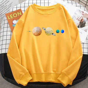 Planet Gates Solar System Planets Colour Mens Sweatshirt O-neck Hip Hop Hoodie Leisure Polyester Clothing  Autumn Moletom Masculino