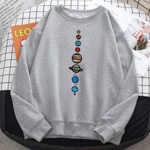 Planet Gates Solar System Planets Colour Mens Sweatshirt O-neck Hip Hop Hoodie Leisure Polyester Clothing  Autumn Moletom Masculino