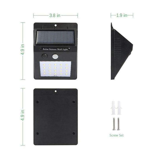 Planet Gates Solar Wall Outdoor Lights 20/30LED Solar Sensor Lights Home Outdoor Waterproof  Security lamp Use Garden Outdoor Lawn