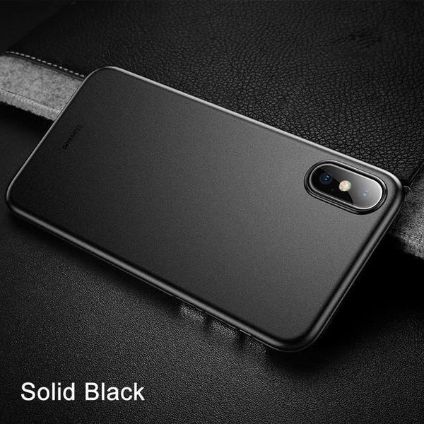 Planet Gates Solid Black / For iPhone XS Phone Case For iPhone Xs Max Xr X S R Xsmax Coque Baseus Ultra Thin Slim Frosted Cover For iPhonexs Max Case For iPhonex Fundas