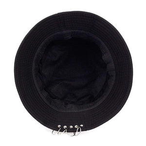 Planet Gates Solid Color iron pin rings personality Bucket Hat cap for unisex women men cotton fishermen caps factory sells directly