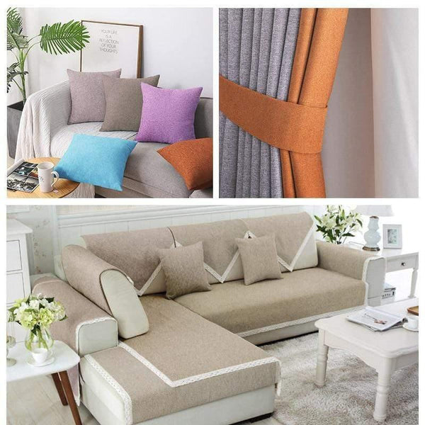 Planet Gates Solid Linen Fabric Free Shipping Durable Soft Fabric Material For Sewing Diy 25*145cm/50*145cm