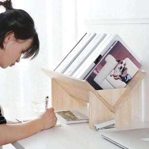 Planet Gates Solid Wood Assembly Bookshelf Table Floor bookcase student desktop storage rack simple small bookshelf Home Furnishing