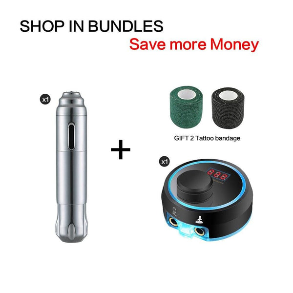Planet Gates Solong Hybrid Rotary Tattoo Pen Machine Kits 8000RPM DC 5.5 Interface Permanent Make Up Strong Quiet Motor Tattoo Body&Art EM118