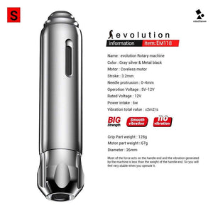 Planet Gates Solong Hybrid Rotary Tattoo Pen Machine Kits 8000RPM DC 5.5 Interface Permanent Make Up Strong Quiet Motor Tattoo Body&Art EM118