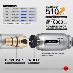 Planet Gates Solong Hybrid Rotary Tattoo Pen Machine Kits 8000RPM DC 5.5 Interface Permanent Make Up Strong Quiet Motor Tattoo Body&Art EM118