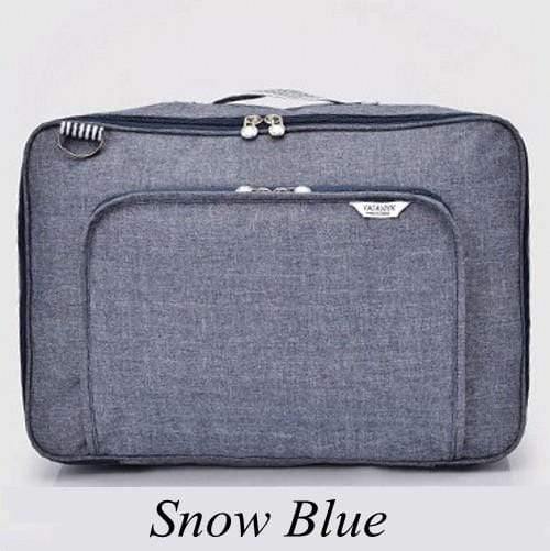 Planet Gates Sonw Blue Fashion Large-Capacity Trolley Travel Bag For Suitcase Luggage Bag Waterproof Baggage Shoulder Bag