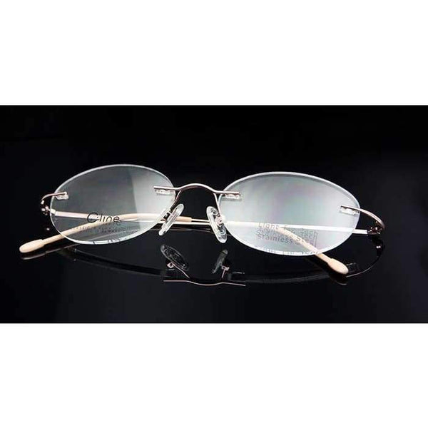 Planet Gates SORBERN Ova Rimless Eyeglasses Frame Women Brand Designer Clear Myopia Glasses Pink Eyewear Frames Woman oculos de grau feminino