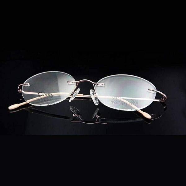 Planet Gates SORBERN Ova Rimless Eyeglasses Frame Women Brand Designer Clear Myopia Glasses Pink Eyewear Frames Woman oculos de grau feminino