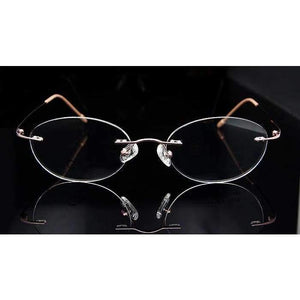 Planet Gates SORBERN Ova Rimless Eyeglasses Frame Women Brand Designer Clear Myopia Glasses Pink Eyewear Frames Woman oculos de grau feminino