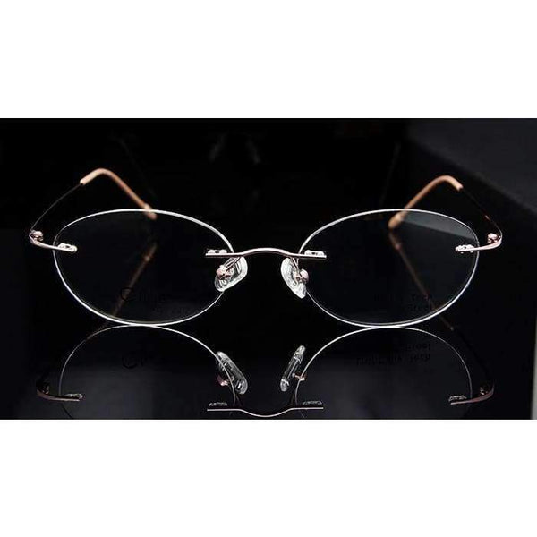 Planet Gates SORBERN Ova Rimless Eyeglasses Frame Women Brand Designer Clear Myopia Glasses Pink Eyewear Frames Woman oculos de grau feminino