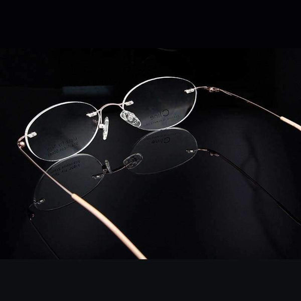 Planet Gates SORBERN Ova Rimless Eyeglasses Frame Women Brand Designer Clear Myopia Glasses Pink Eyewear Frames Woman oculos de grau feminino