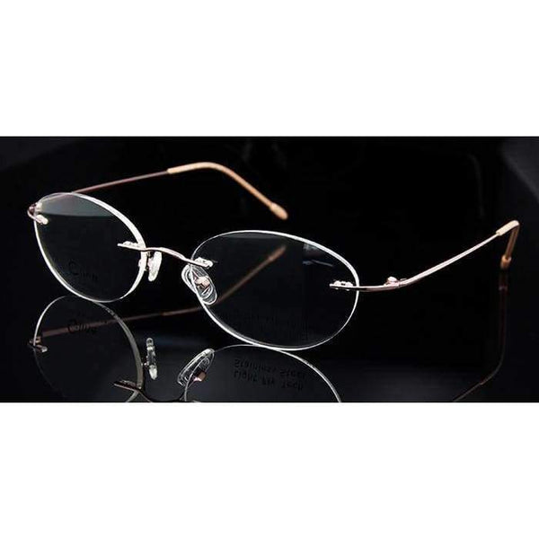 Planet Gates SORBERN Ova Rimless Eyeglasses Frame Women Brand Designer Clear Myopia Glasses Pink Eyewear Frames Woman oculos de grau feminino