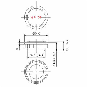 Planet Gates SOTAMIA 2Pcs 28mm Mini Audio Sound Speakers 4 Ohm 3W DIY Music Bluetooth Speaker Driver For Home Theater Loudspeaker