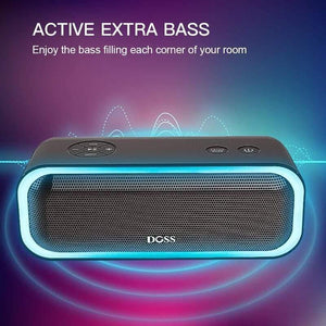 Planet Gates SoundBox Pro TWS Wireless Bluetooth Speaker 2*10 Drivers With Flashing LED Light Enhanced Bass Stereo Sound IPX5 Waterproof