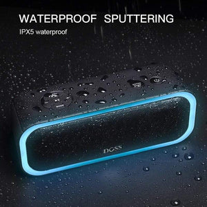Planet Gates SoundBox Pro TWS Wireless Bluetooth Speaker 2*10 Drivers With Flashing LED Light Enhanced Bass Stereo Sound IPX5 Waterproof