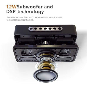 Planet Gates SoundBox XL Portable Wireless Bluetooth Speaker Dual-Driver 3D Stereo Bold Bass Wireless Speaker TF AUX USB