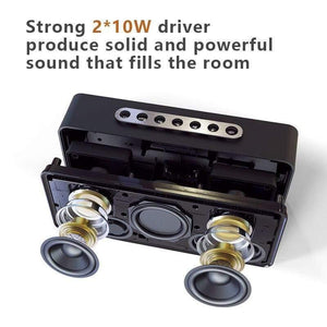 Planet Gates SoundBox XL Portable Wireless Bluetooth Speaker Dual-Driver 3D Stereo Bold Bass Wireless Speaker TF AUX USB