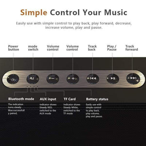 Planet Gates SoundBox XL Portable Wireless Bluetooth Speaker Dual-Driver 3D Stereo Bold Bass Wireless Speaker TF AUX USB