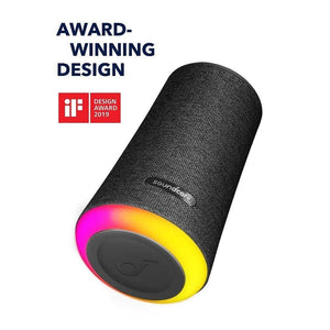 Planet Gates Soundcore Flare+ Portable Bluetooth Speaker By Anker Huge 360' Sound IPX7 Waterproof Bigger Bass Ambient LED 20 -Hour Playtime (Black)