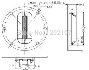 Planet Gates Sounderlink 4 inch Planar transducer audio Treble Loudspeaker driver unit AMT ribbon tweeter speaker 8Ohm 30W