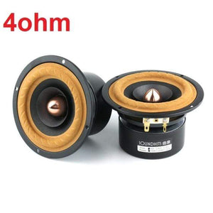 Planet Gates Soundhits 4ohm 2 Pieces Audio Labs/Soundhits 4'' Full-Range Speaker Driver White/Black Mixed Paper Cone Cloth Suspension Shielded 4/8ohm 15W