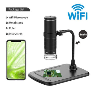 Planet Gates SPAIN / 1000X / Wifi Snake Wireless Digital Microscope Handheld USB HD Inspection Camera 50x-1000x Magnification with Flexible Stand For iPhone iPad PC