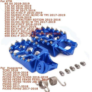 Planet Gates Spain / 2016 blue Foot Pegs FootRest Footpegs Rests Pedals For KTM SX SXF EXC EXCF XC XCF XCW XCFW 65 85 125 150 200 250 300 350 -1290 ADVENTURE