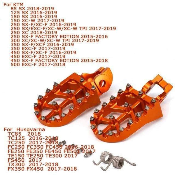 Planet Gates Spain / 2016 orange Foot Pegs FootRest Footpegs Rests Pedals For KTM SX SXF EXC EXCF XC XCF XCW XCFW 65 85 125 150 200 250 300 350 -1290 ADVENTURE