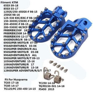 Planet Gates Spain / 2017 BLUE Foot Pegs FootRest Footpegs Rests Pedals For KTM SX SXF EXC EXCF XC XCF XCW XCFW 65 85 125 150 200 250 300 350 -1290 ADVENTURE