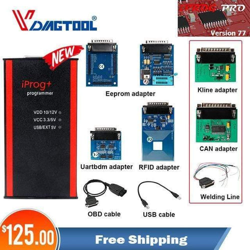 Planet Gates Spain / 6 adapter Iprog+ Key Programmer Support IMMO + Mileage Correction + Airbag Reset Iprog Pro Till 2019 Replace Carprog/Digiprog/Tango