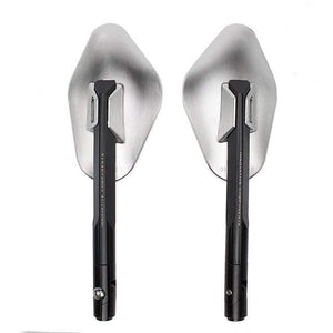 Planet Gates Spain / 801-0027-Silver Universal Aluminum CNC Motorcycle Rearview Side mirror for TOMOK Yamaha BMW Honda Suzuki Ducati Kawasaki KTM Hyosung benelli ATV