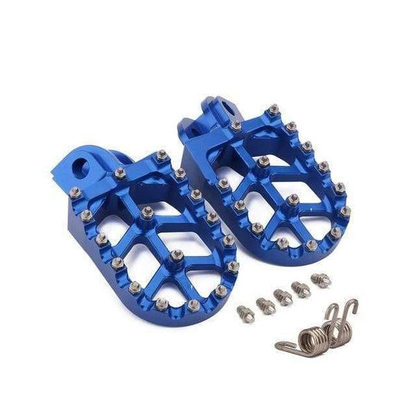 Planet Gates Spain / Blue Motorcycle CNC Foot Pegs Pedals Foot Rests For KTM SX SXF EXC EXCF XCF XCW XCFW 65 85 125 150 250 300 350 400 450 530 ADVENTURE