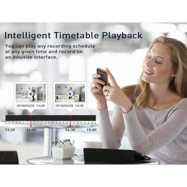 Planet Gates Spain / None / Black Hiseeu wifi home security camera system wifi 4CH 1080P CCTV NVR Kit 2pcs 960P/1080P wireless video surveillance IP camera system