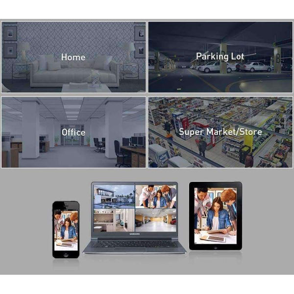 Planet Gates Spain / None / Black Hiseeu wifi home security camera system wifi 4CH 1080P CCTV NVR Kit 2pcs 960P/1080P wireless video surveillance IP camera system