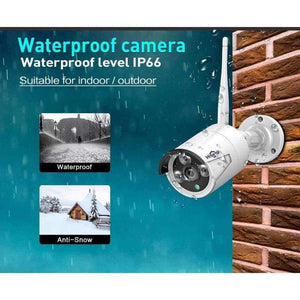 Planet Gates Spain / None / Black Hiseeu wifi home security camera system wifi 4CH 1080P CCTV NVR Kit 2pcs 960P/1080P wireless video surveillance IP camera system